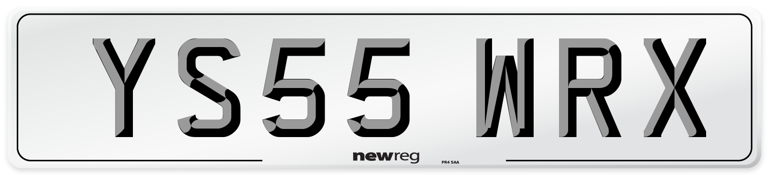 YS55 WRX Number Plate from New Reg